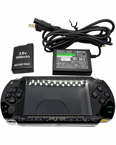 Sony psp 1000 black console - black, w/
